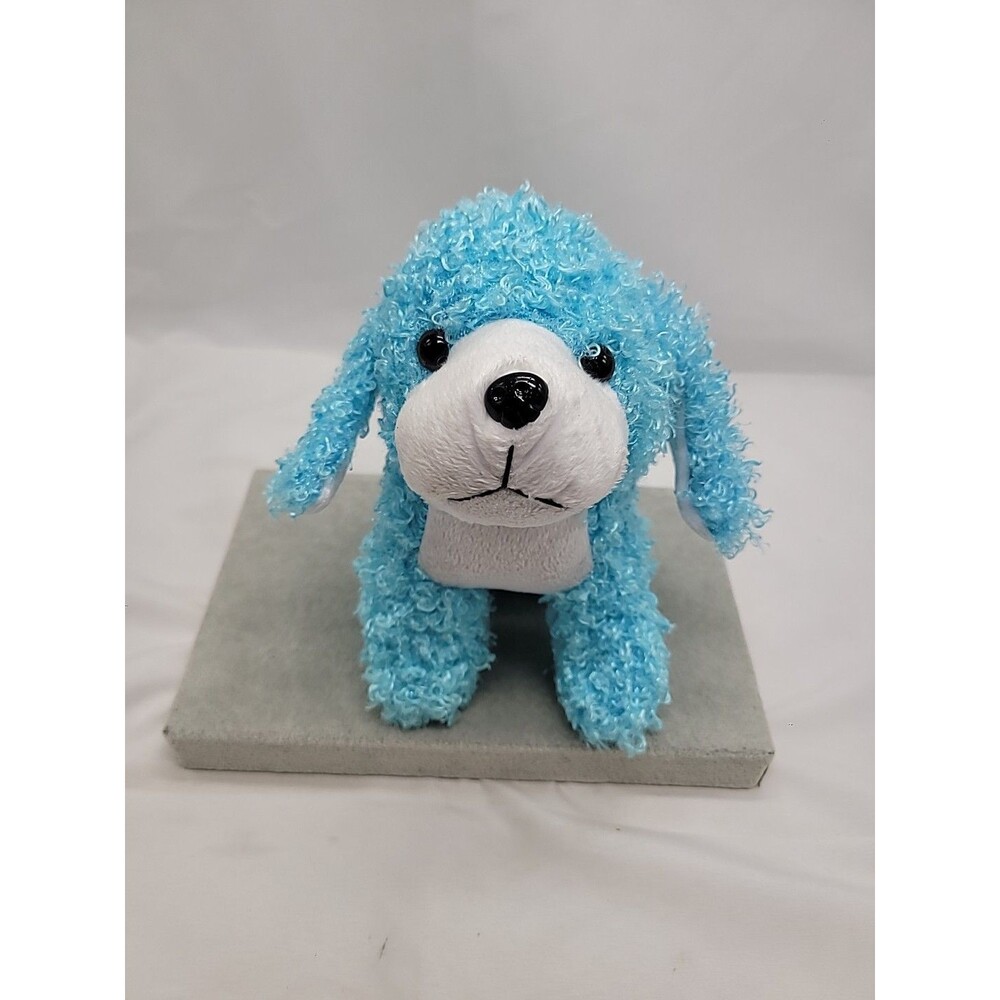 Toymax xyz inc Blue and White dog plush stuffed animal 7"